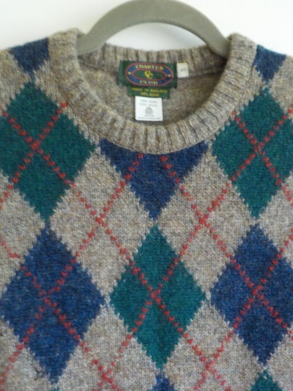 Charter Club WOOL Vest - Made England - Small - Brown/Blue/Green (2371)